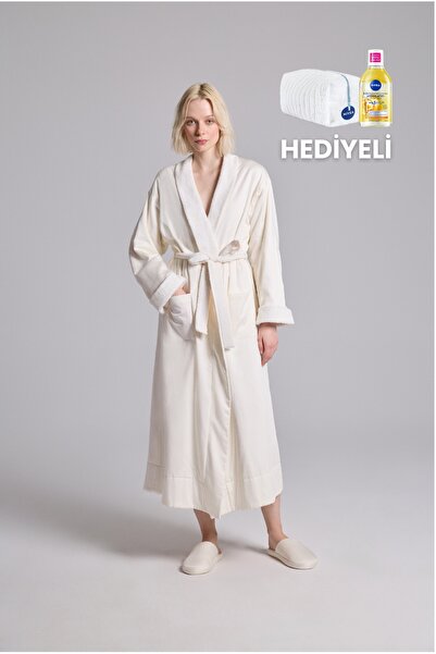 Capsule of us Juno Bornoz -Ekru (Makyaj Çantası ve Aydınlatıcı Micellar Suyu ...