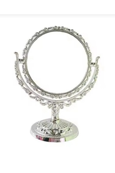 Zeynes Home 360° Dönen Prenses Tasarım Çift Taraflı Masa Üstü Makyaj Aynası Y...