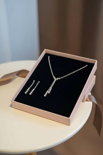 BEREN KILIÇ Effie Jewelry Set Necklace Earrings Gift Set Wedding Engagement Promise Wedding Jewelry Set