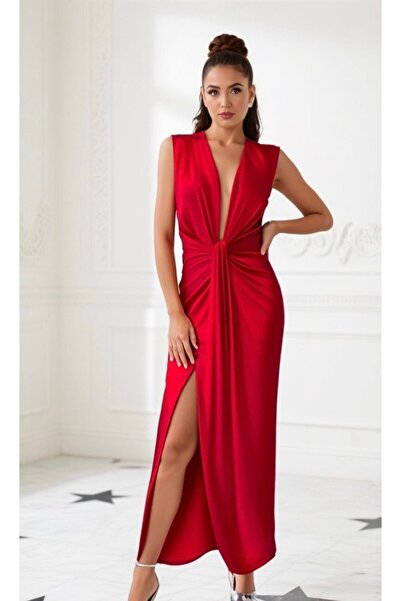 hipnoz butik Women's Padded Drape Long Dress