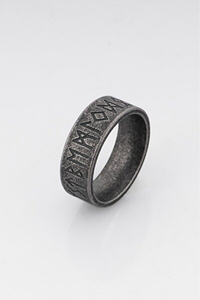 UKHWD SUPPLY 316L Steel Viking Futhark Men's Ring