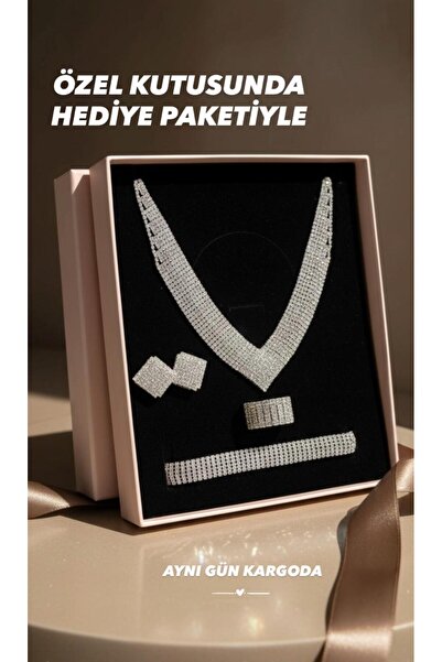 BEREN KILIÇ هدية عيد الحب، طقم مجوهرات أريتي، قلادة وأقراط، طقم هدايا لحفلات ...