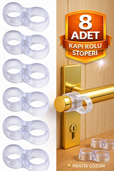 nistabolje 8 Adet Kapı Kolu Pencere Stoperi, Plastik Kapı Arkası Duvar Koruyu...