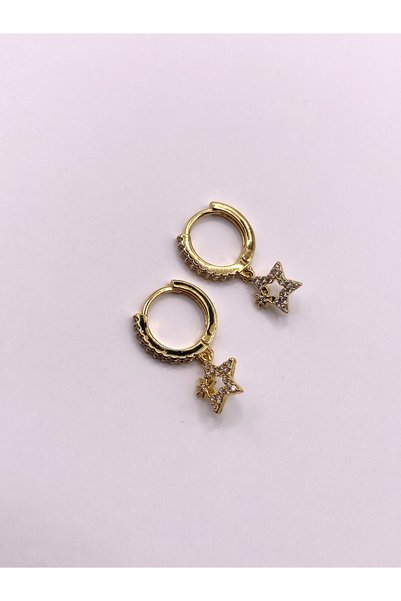 kurukafagift Star Earrings Double Tiny Size Zircon Stone