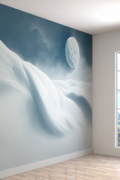 dreamwall 3 Boyutlu Dolunay Desenli Isı Ve Ses Yalıtımlı Sağlıklı Tekstil Duv...