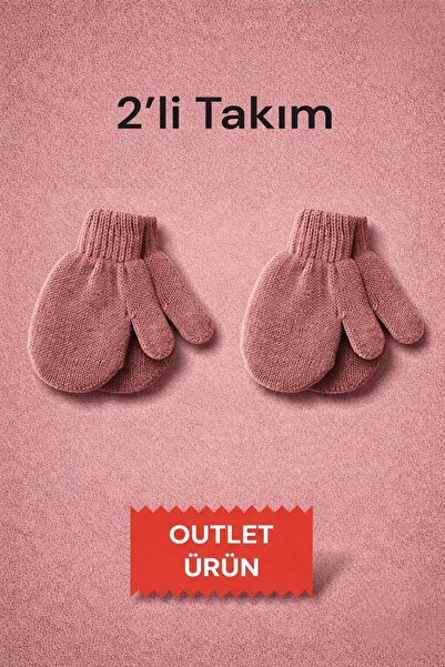 Battani.Co 2’li Çocuk Triko Eldiven Takımı – Pembe | Outlet Ürün