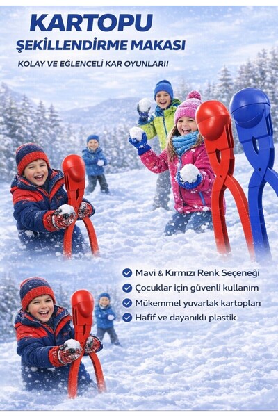 MrAplus Kartopu Yapma Aleti 2'li (kartopu Şekillendirici, Kartopu Makinesi)