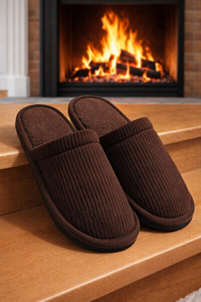 Moda Frato Papuci de casă unisex Modafrato - Papuci de iarnă plat cu fante