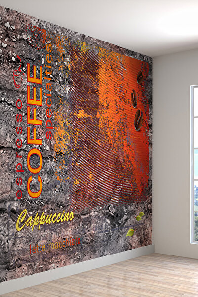 dreamwall Cafe Coffee Yazılı Desenli Isı Ve Ses Yalıtımlı Sağlıklı Tekstil Du...