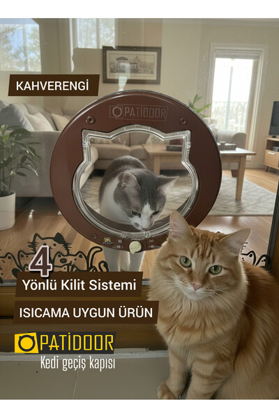PATİDOOR Pati Xxl /// Kahverengi /// Kedi Kapısı