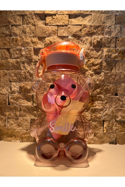 daısydecoratıon Ayıcık Su Matarası Ayıcıklı Suluk Figürlü Su Şişesi Ayıcık Ma...