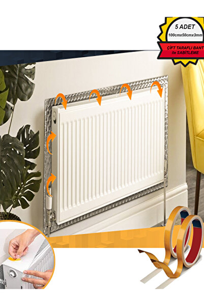 UYDEE 5 Adet Yapışkanlı Petek Arkası Isı Yalıtım Levhası 3 Mm Petek Arkası Fo...