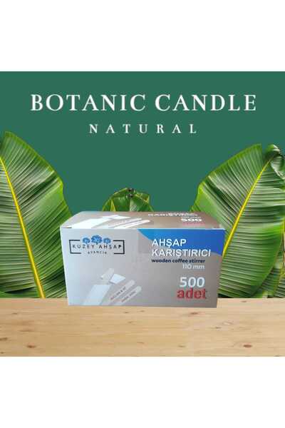 KUZEY AHŞAP 1500’lü Ahşap Tahta Karıştırıcı Çay Kahve Karıştırma Çubuğu