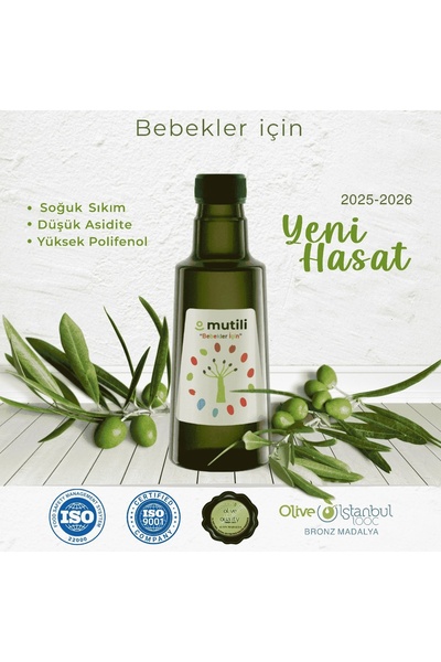 Mutili 100 ml Organik Bebek Zeytinyağı Bebekler İçin Anne Bebek Natürel Sızma...