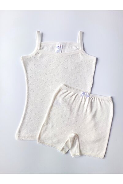 ÇebiKids طقم ملابس داخلية للفتيات الصغيرات مصنوع من القطن بنسبة 100% باللون ا...