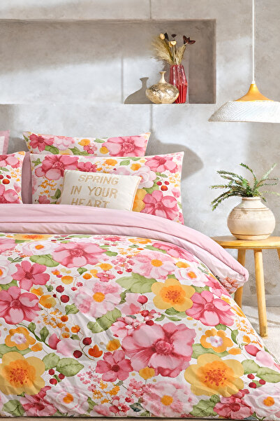 İQON Fitted Sheet Bedding Set Single Size Lotus Somonn