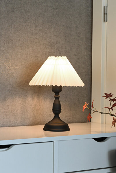 LUMINZO Zebra Modern Design Black Metal Lampshade Stylish Decorative Table Lamp