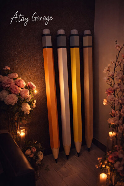 Atay Garage Dekoratif Büyük Boy Kalem Lambeder El Yapımı Tasarım