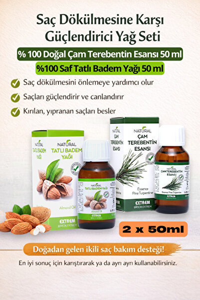 Genel Markalar Exxtrem Saç ve Cilt Bakım Yağı Tatlı Badem & Çam Terebentin Ya...