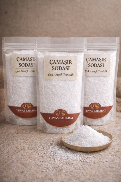 TUVAS BAHARAT Saf Çamaşır Sodası3 x 1kg |Çamaşır ve Ev Temizliği İçin