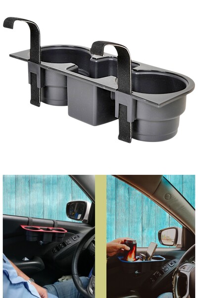 H&R PLASTİK منظم حامل أكواب السيارة داخل السيارة، حامل أكواب السيارة، خيار ال...