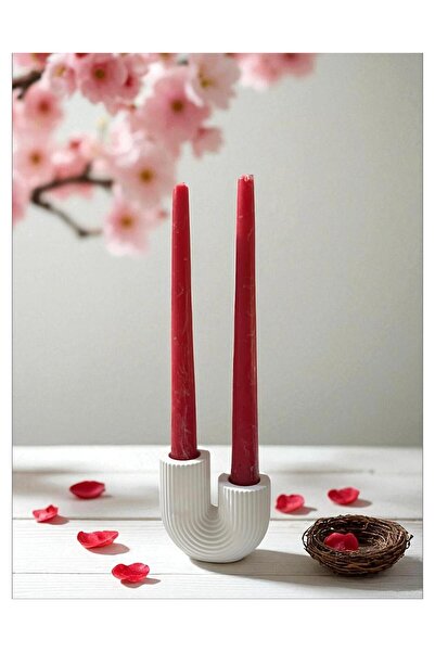 EL YAPIMI Beton U Şeklinde Şamdan Mumluk