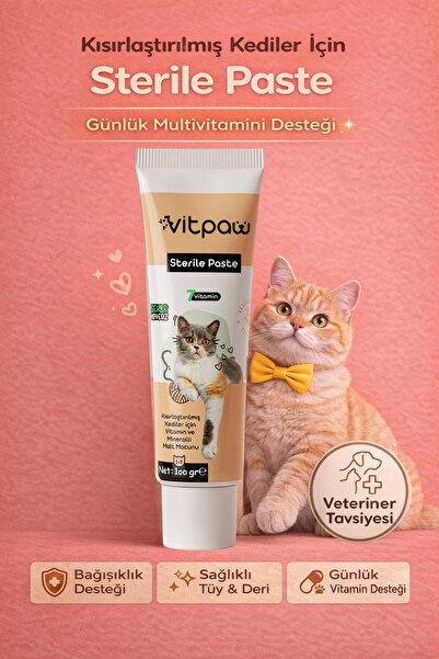 vitpaw Sterile Paste 100 g – Kısırlaştırılmış Kediler İçin Vitamin & Minerall...