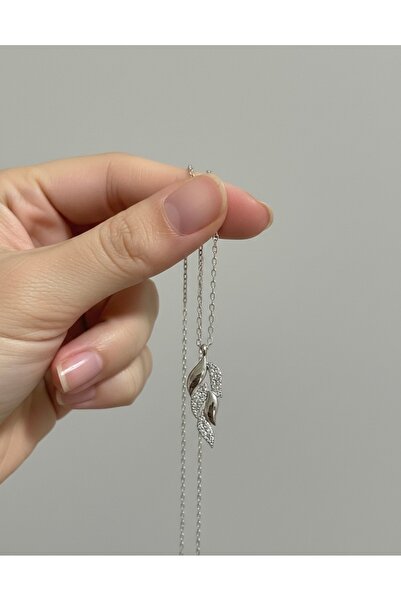 Argento Defne Yaprağı Kolye 925 Ayar Gümüş