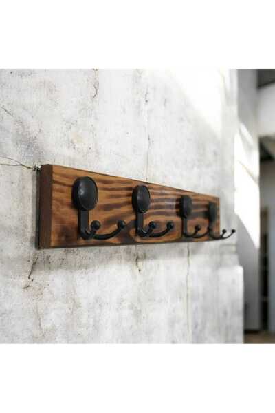 Ayşe Abladan Ahşap Raflı Duvar Askısı Kapı Arkası Hol Koridor Mutfak Banyo As...