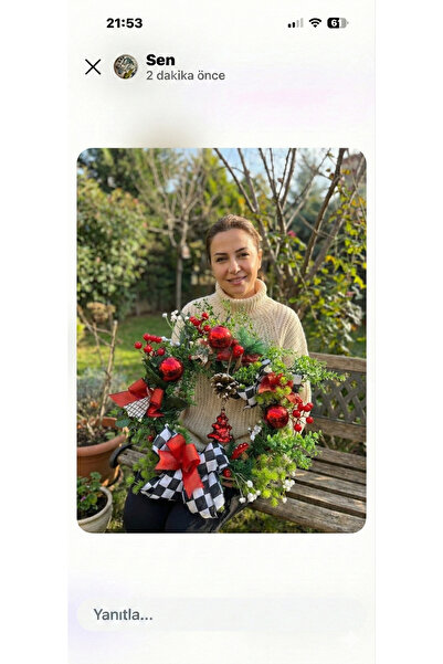 Zeynebinsırüstü El Yapımı Seramik mantar ve Yıldız Detaylı Kapı Süsü / Çelenk