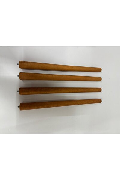 HAMADEX 50 Cm Açık Meşe Konik Ayak Ahşap Mobilya Ayağı – 4’lü Set | Masa, San...