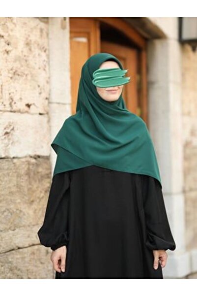 FRESCO SCARFS Hijab Hijab Medine Eșarfă din mătase 120x120 verde smarald