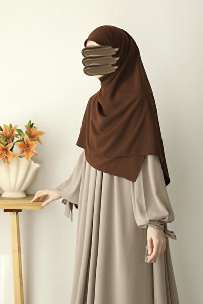 FRESCO SCARFS Tesettür Hijab Medine Ipeği Eşarp 120x120 Acı Kahve