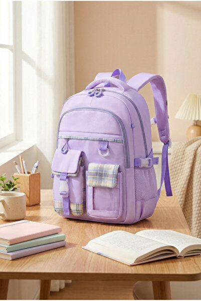 Roomys Bunny High Quality Waterproof Fabric Multi-Pocket Accessory School Bac...