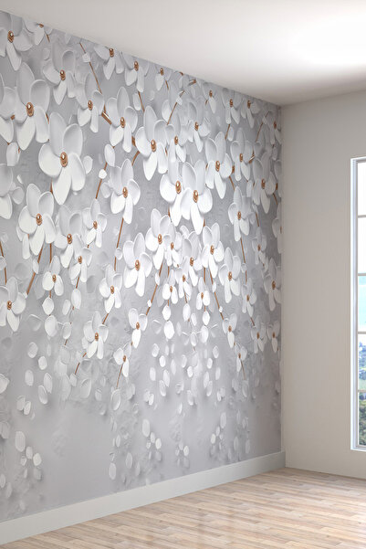 dreamwall 3 Boyutlu Çiçekler Desenli Silinebilir Sağlıklı Tekstil Duvar Kağıdı