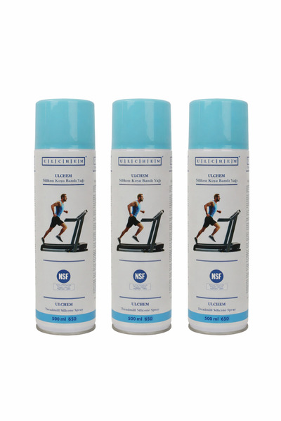 ULCHEM 3 Adet X Silikon Koşu Bandı Yağı 500 ml - Koşu Bandı Spreyi
