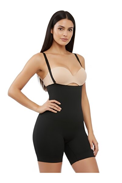 MİSTİRİK Lézerrel vágott, nyomot nem hagyó fekete fűző - rövidnadrág összecsu...