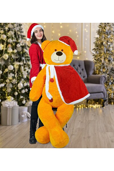 Bora Toys دمية دب سانتا كلوز كيب مقاس 160 سم للعام الجديد، هدية عيد الميلاد