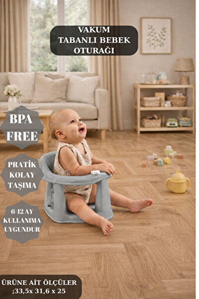 PONÇİK STORE 2'li Bebek Banyo Oturağı Ve Minder Seti - Vakum Taban Mama Otura...