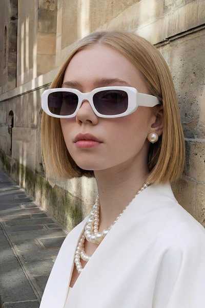 Eyesofia Rosa Unisex Lath Beyaz Güneş Gözlüğü