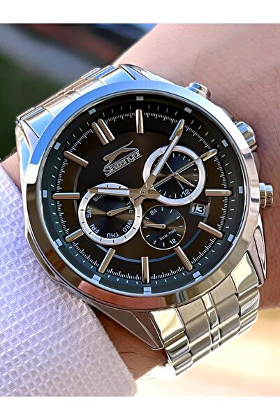 Slazenger Special Boxed Steel Cord - Multi Function 5 Atm Waterproof Wristwatch