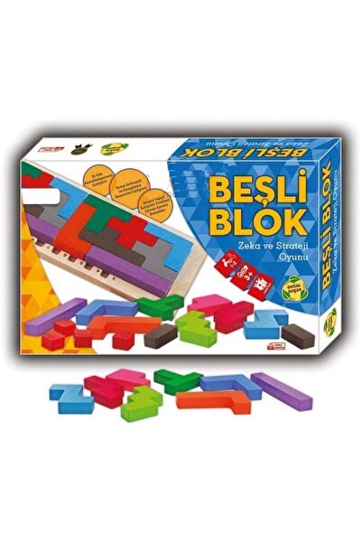 Genel Markalar Beşli Blok Ahşap Zeka Oyunu İNCE MODEL