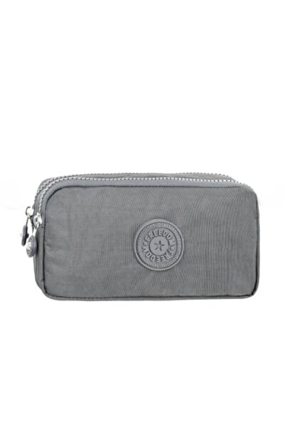 Çanta Trend مقلمة من القماش المجعد ذات مقصورات مزدوجة وحامل أقلام