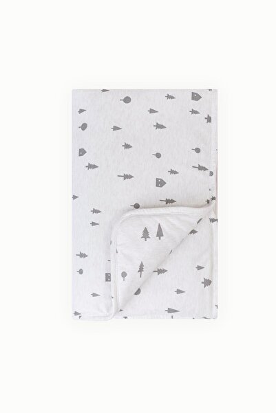 Boumini 75X100 cm Fiber Filled Cotton Baby Blanket Double Sided Pine Forest B...