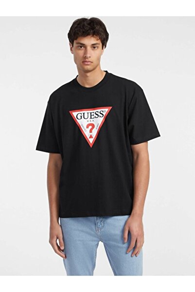 Guess Jeans Ανδρικό μπλουζάκι με φαρδιά εφαρμογή τζιν