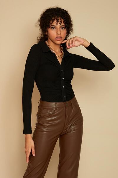 Select Moda Body pentru femei detaliu încrețit material reiat cu închidere cu...