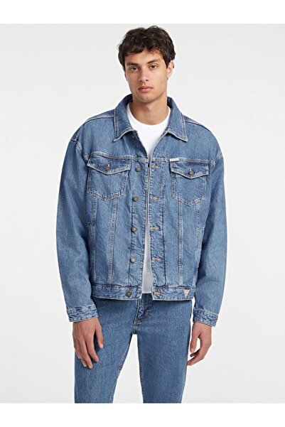 Guess Jeans Jeans Erkek Denim Ceket