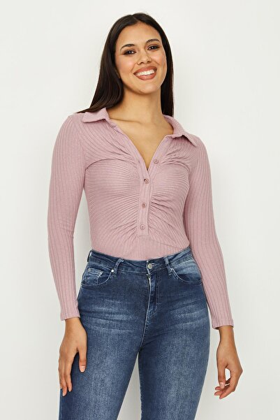 Select Moda Body pentru femei detaliu încrețit material reiat cu închidere cu...