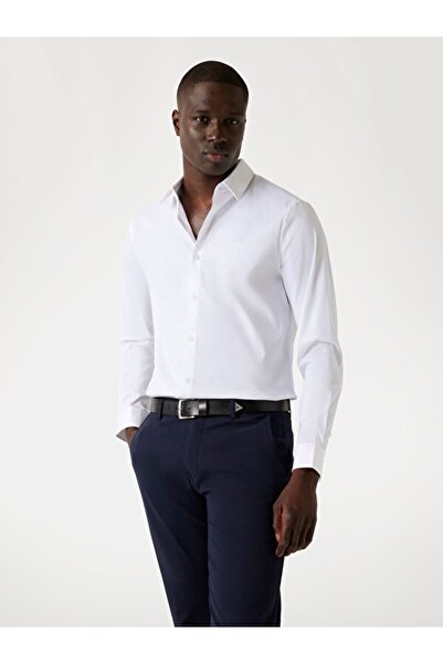 Guess LS SUNSET SHIRT Erkek Beyaz Gömlek M1YH20W7ZK1-G011