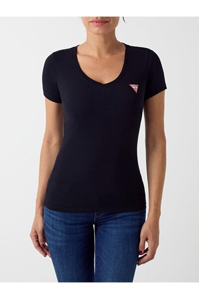 Guess Μίνι τρίγωνο γυναικείο μπλουζάκι με λεπτή εφαρμογή